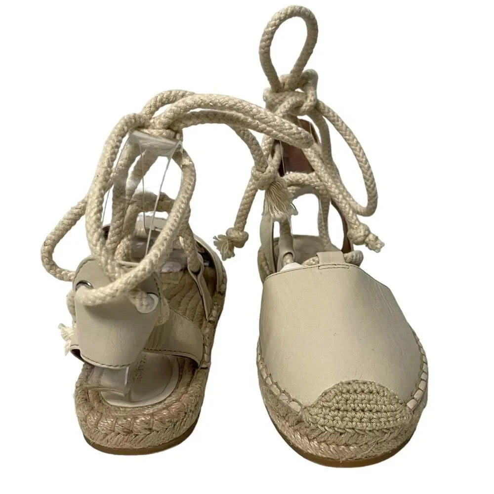 & OTHER STORIES D’Orsay Ankle Wrap Tie Espadrilles 37